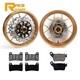 For Honda CBR1000RR 2006-2016 Front Rear Wheels Rims + Brake Rotors + Pads Set