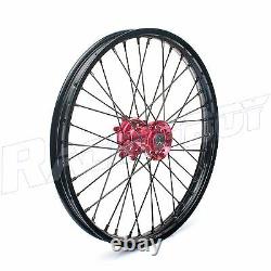 For Honda Cr Crf 125 250 450 Crf250 Crf450 Wheel Rim 21 19 Black Rims Red Hub