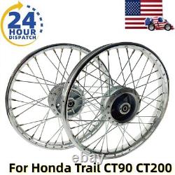 For Honda Trail CT90 CT200 Front & Rear Wheel Rim Ring & Hub with Spokes K0-K5
