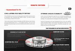 For Hyundai Tucson Kia Sportage Front+Rear Drill Slot Brake Rotors +Ceramic Pads