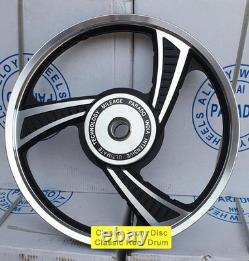 For Royal Enfield Classic 350 500 Front & Rear 3 Spokes Alloy Wheel Rim Pair