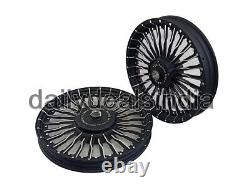 For Royal Enfield Classic 500 Parado Front & Rear 26 Spoke D6 Alloy Wheel Rims