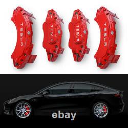 For Tesla Model 3 Brake Caliper Covers Front + Rear Large For 18 Wheels Red 4X