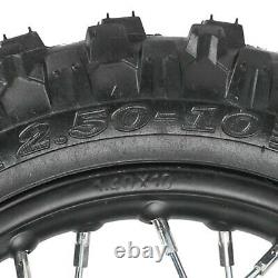 For Yamaha TTR50 JR50 10 Front Rear Wheel 2.50-10 Tire Rim Drum Brake 2.5-10