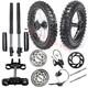 Front 14'' & Rear 12'' Wheel Rim Front Forks Triple Tree Handlebar PitBike Tire