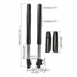 Front 14'' & Rear 12'' Wheel Rim Front Forks Triple Tree Handlebar PitBike Tire