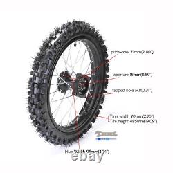 Front 14'' & Rear 12'' Wheel Rim Front Forks Triple Tree Handlebar PitBike Tire
