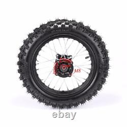 Front 14'' & Rear 12'' Wheel Rim Front Forks Triple Tree Handlebar PitBike Tire