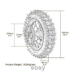 Front 2.50-10 + Rear 3.00-10 Tire Rim 10 Wheels Disc Brake Kit Pit Bike CRF50