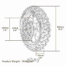 Front 2.50-10 + Rear 3.00-10 Tire Rim 10 Wheels Disc Brake Kit Pit Bike CRF50