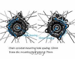 Front 60/100-14 +Rear 80/100-12 Tire Wheel Rim For SSR 110 125cc Dirt Pit Bike