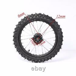 Front 60/100-14 +Rear 80/100-12 Tire Wheel Rim For SSR 110 125cc Dirt Pit Bike