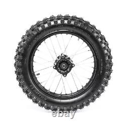 Front 70/100- 17 & Rear 90/100-14 Wheel Rim Knobby Axle Pit Trail Dirt Bike ATV
