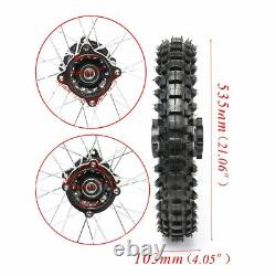 Front 70/100-17''+Rear 90/100-14'' Wheel Tire Rim Disc Rotors Pitpro Dirt Bike