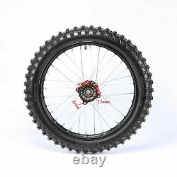 Front 70/100-17''+Rear 90/100-14'' Wheel Tire Rim Disc Rotors Pitpro Dirt Bike