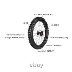 Front 70/100-19 + Rear 90/100-16 Tire Rim Wheel For Dirt Pit Bike CR85RB