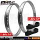 Front And Rear Steel Wheel Set Chrome 1.60x14 36 Holes (1 Pair) & Rim Strips