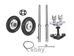 Front Forks Triple Tree 2.5-10 Wheels Front Rear Drum Brake kit CRF50 TTR50 PW50