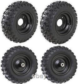 Front Rear 4.10-6 TIRE RIM 6 WHEELS ASSEMBLY Mini Bike Scooter Go Kart ATV Quad