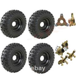 Front Rear 4.10-6 Tire Rim Assembly 3 Stud Wheel Hubs for Go Kart Quad ATV Buggy