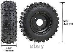 Front Rear 4.10-6 Tire Rim Wheel Assembly for Go Kart ATV Quad Bike 4 Wheelers