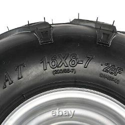 Front Rear ATV Tires 16x8-7 16x8x7 Tire Rim Wheel +3 Stud Hub 110cc 125cc Taotao