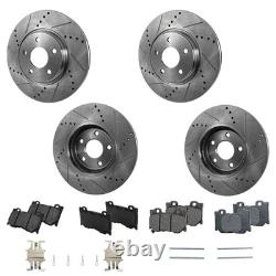 Front & Rear Brake Disc Rotors and Pads Kit Sedan for Nissan 370Z INFINITI G37
