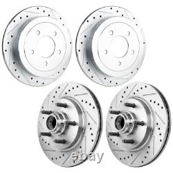 Front & Rear Brake Disc Rotors for F150 Truck Ford F-150 Heritage Blackwood 2002