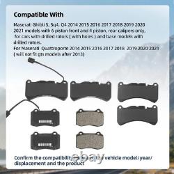 Front & Rear Brake Pads Set Compatible with 2014-2021 Maserati Ghibli S, Sq4 Front & Rear Brake Pads Set Compatible with 2014-2021 Maserati Ghibli S, Sq4
