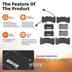 Front & Rear Brake Pads Set Compatible with 2014-2021 Maserati Ghibli S, Sq4