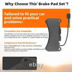Front & Rear Brake Pads Set Compatible with 2014-2021 Maserati Ghibli S, Sq4