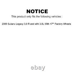 Front Rear Brake Rotor Ceramic Pad Kit For Subaru Legacy With 17 Factory Wheels