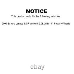 Front Rear Brake Rotor Ceramic Pad Kit For Subaru Legacy With 18 Factory Wheels