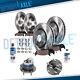 Front Rear Brake Rotor Ceramic Pad Wheel Hub Bearing for 06-10 Chevy Impala FWD
