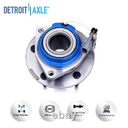 Front Rear Brake Rotor Ceramic Pad Wheel Hub Bearing for 06-10 Chevy Impala FWD