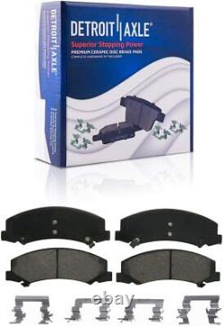 Front Rear Brake Rotor Ceramic Pad Wheel Hub Bearing for 06-10 Chevy Impala FWD
