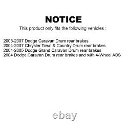 Front Rear Brake Rotors Ceramic Pad & Drum Kit For Chrysler Town Country Dodge