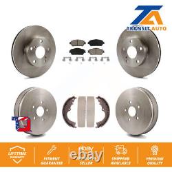 Front Rear Brake Rotors Ceramic Pad Drum Kit For Toyota Tacoma With 5 Lug Wheels
