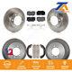 Front Rear Brake Rotors Ceramic Pad Drum Kit For Toyota Tacoma With 6 Lug Wheels