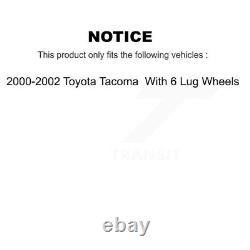 Front Rear Brake Rotors Ceramic Pad Drum Kit For Toyota Tacoma With 6 Lug Wheels