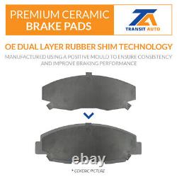 Front Rear Brake Rotors Ceramic Pad Drum Kit For Toyota Tacoma With 6 Lug Wheels