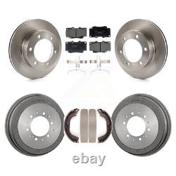 Front Rear Brake Rotors Ceramic Pad Drum Kit For Toyota Tacoma With 6 Lug Wheels