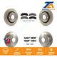 Front Rear Brake Rotors & Ceramic Pad Kit For 10-11 Ford F-150 With 7 Lug Wheels