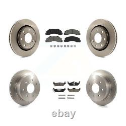 Front Rear Brake Rotors & Ceramic Pad Kit For 10-11 Ford F-150 With 7 Lug Wheels