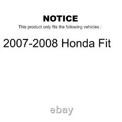 Front & Rear Brake Rotors & Metallic Pads Kit for 2007-2008 Honda Fit FWD K8F