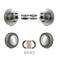 Front Rear Brake Rotors Semi-Metallic Pad Drum Kit For Ford E-150 Econoline Club