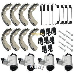 Front Rear Brake Wheel Cylinders & Shoes Pins for Kawasaki KAF400 Mule 600 610