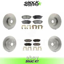 Front & Rear Ceramic Brake Pad & Coated Rotor Kit for 2008-2014 Subaru Tribeca