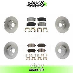 Front & Rear Ceramic Brake Pad & Coated Rotor Kit for 2013-2014 Chevrolet Malibu