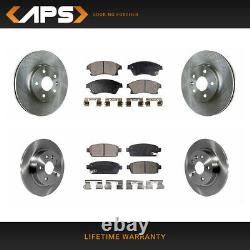 Front & Rear Ceramic Brake Pads & Rotor Kit For Chevrolet K8T-100868 268mm